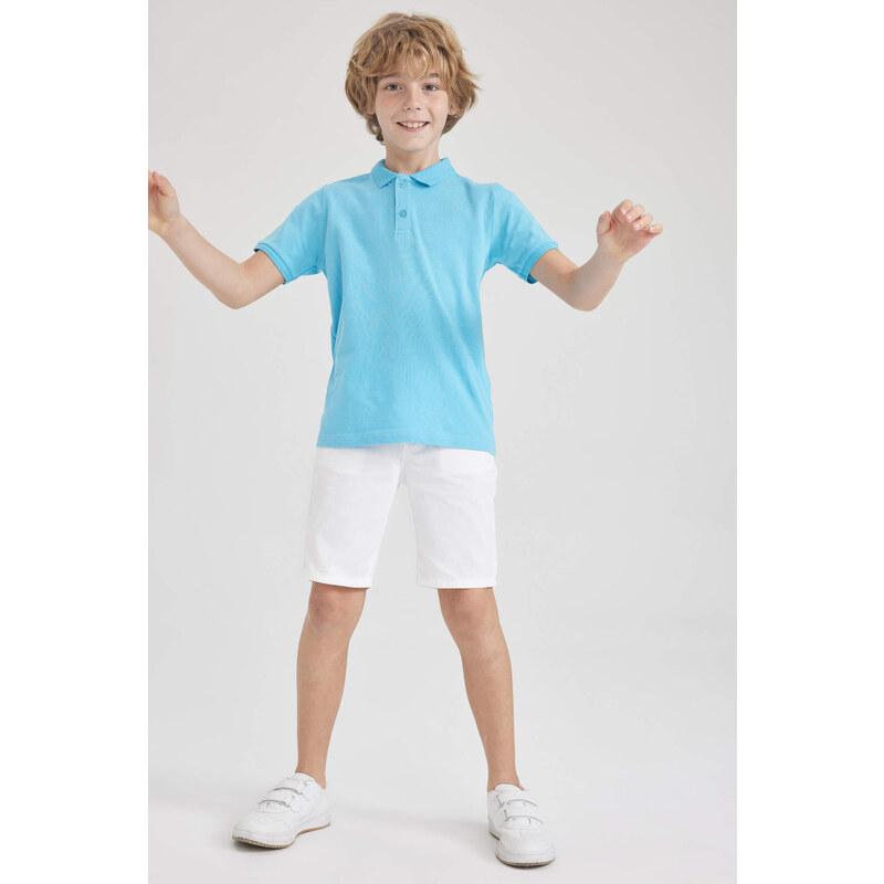 DEFACTO Boy April 23 Pique Short Sleeve Polo T-Shirt