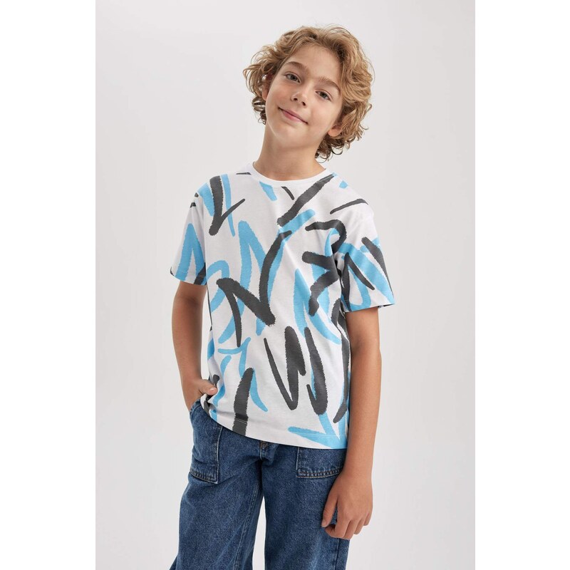 DEFACTO New Regular Fit Printed Short Sleeve T-Shirt