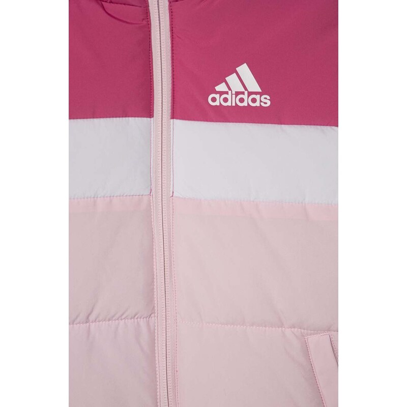 Dětská bunda adidas růžová barva