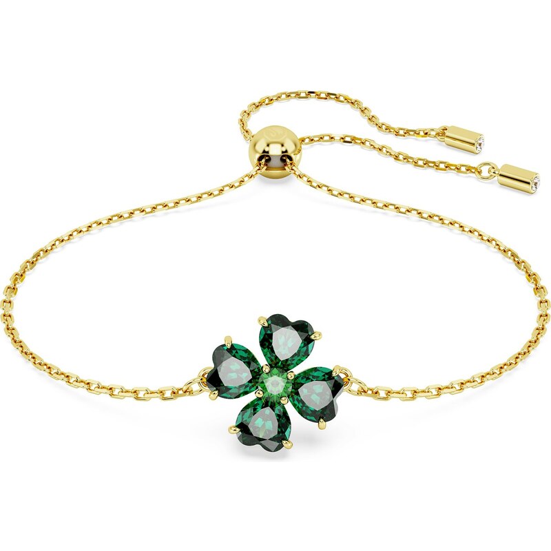 Swarovski Náramek Idyllia zlatá / zelená