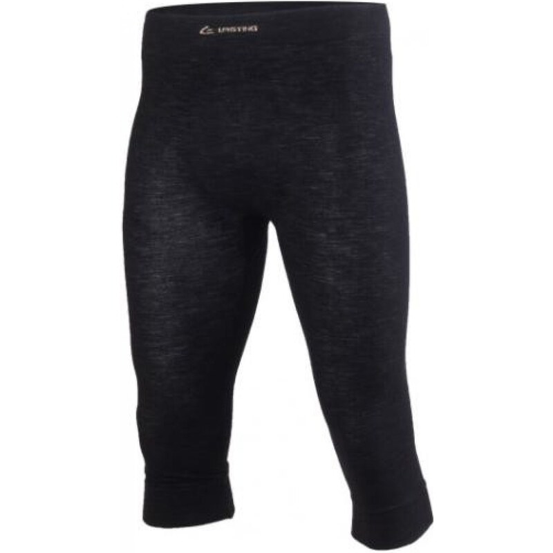 Kalhoty 3/4 bezešvé vlněné Lasting Wareo Velikost: XXL/XXXL černá 84888253