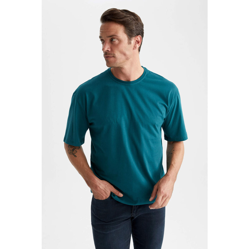 DEFACTO Oversize Fit Crew Neck T-Shirt