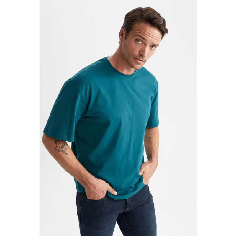 DEFACTO Oversize Fit Crew Neck T-Shirt