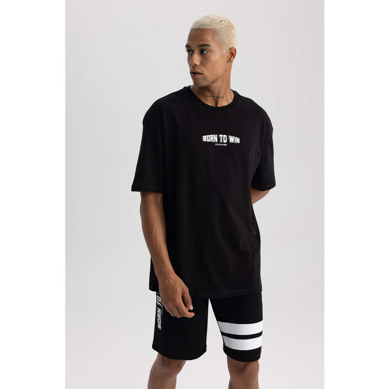 DEFACTO Oversize Fit Crew Neck T-Shirt