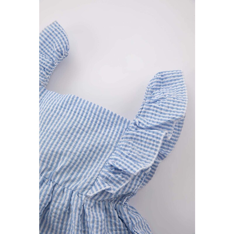 DEFACTO Regular Fit Striped Sleeveless Woven Dress