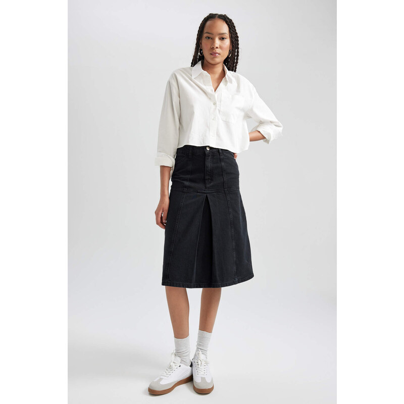 DEFACTO Jean Midi Skirt