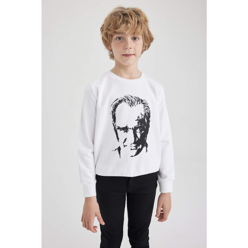 DEFACTO Boy Children's Day Regular Fit Crew Neck Sweatshirt