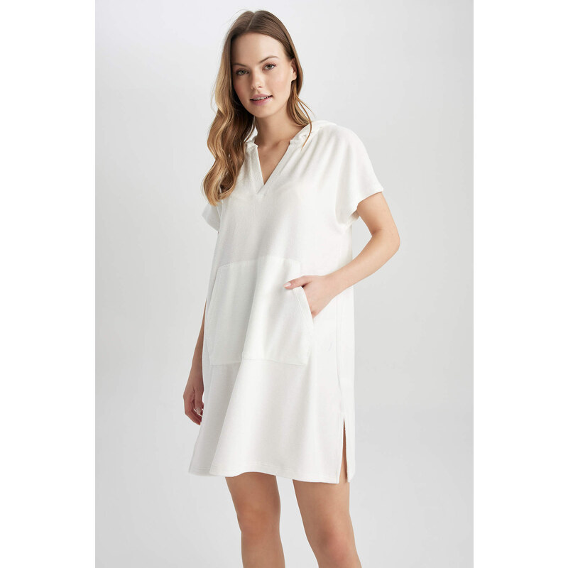 Defacto Fit Standard Fit Hooded Sleeveless Dress