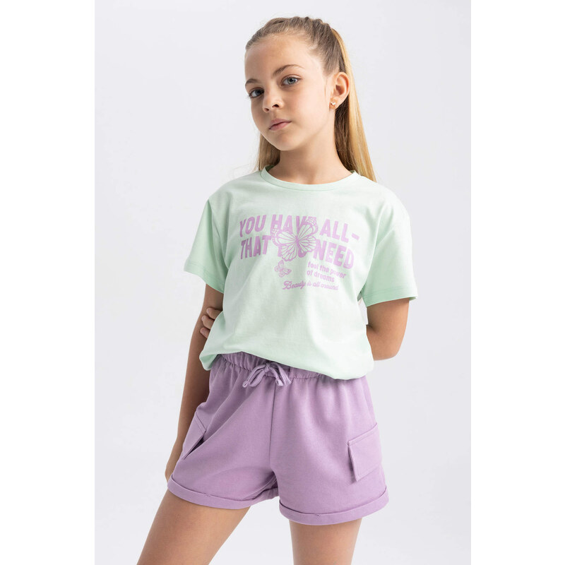 DEFACTO Girl' Sweatshirt Fabric Shorts