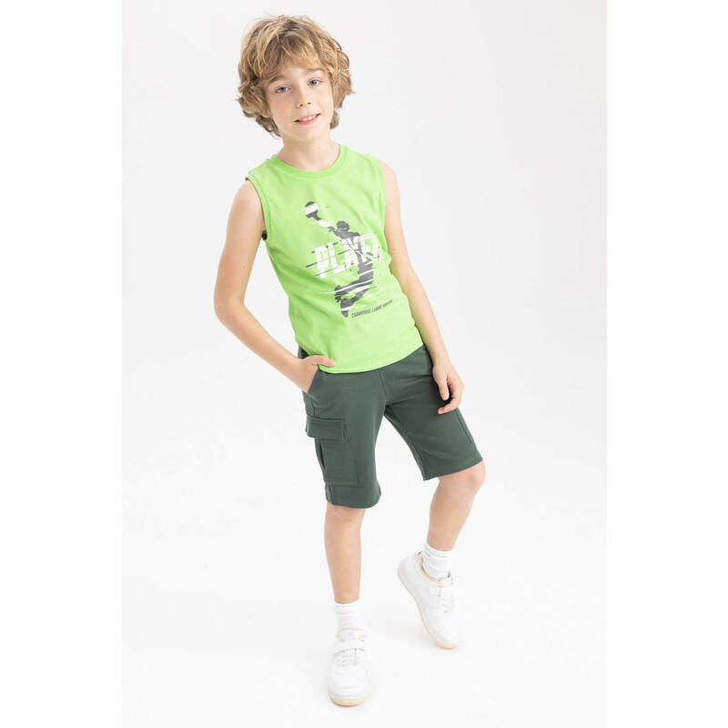 DEFACTO Boy Regular Fit Sweatshirt Fabric Shorts