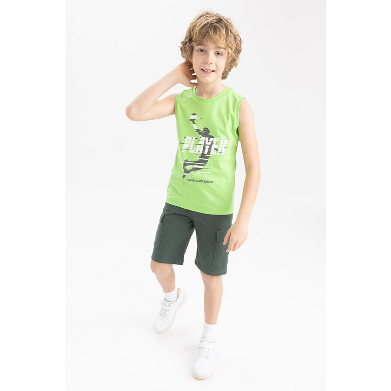 DEFACTO Boy Regular Fit Sweatshirt Fabric Shorts