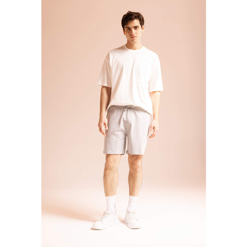 DEFACTO Slim Fit Cropped Leg Sweatshirt Fabric Shorts