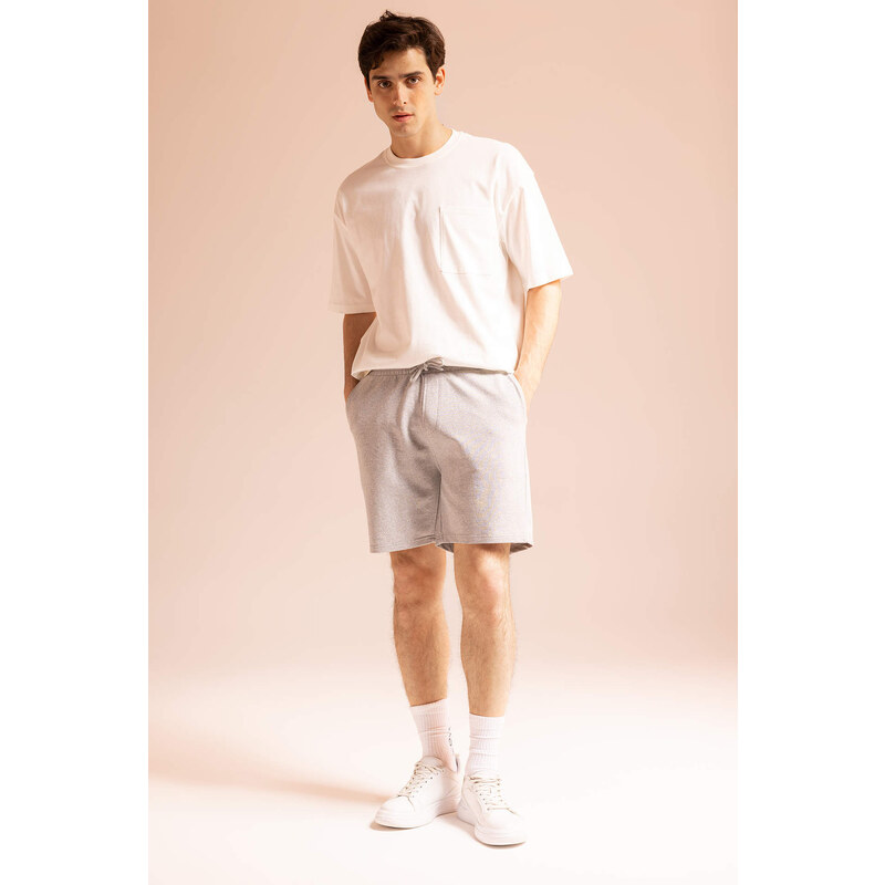 DEFACTO Slim Fit Cropped Leg Sweatshirt Fabric Shorts