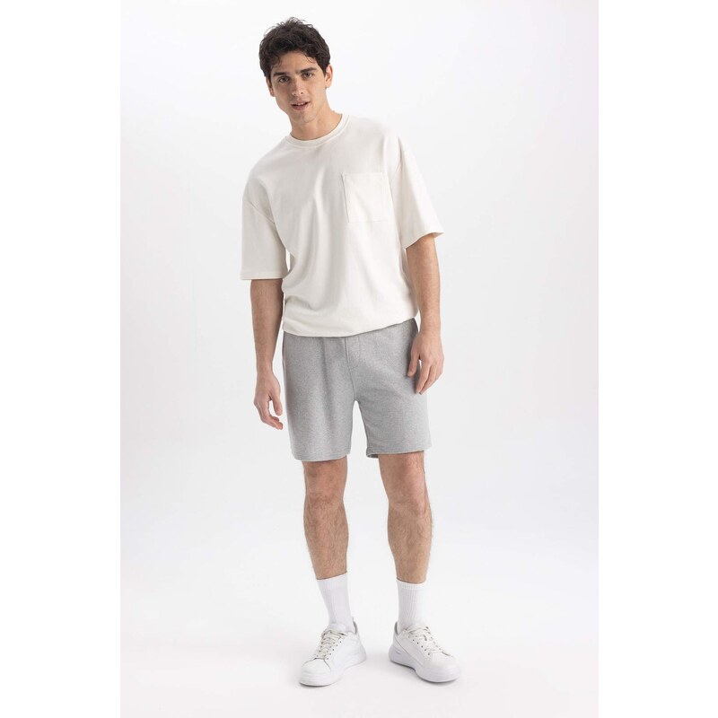 DEFACTO Slim Fit Cropped Leg Sweatshirt Fabric Shorts