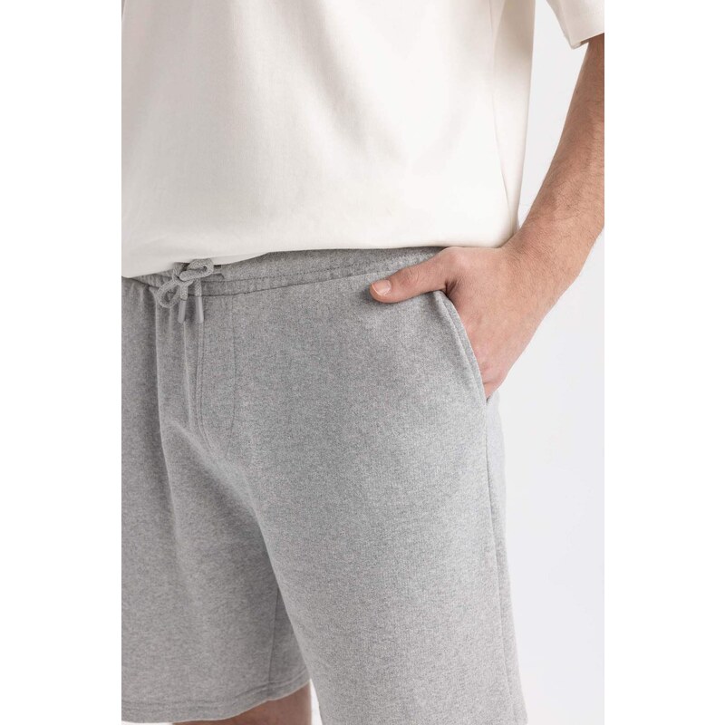 DEFACTO Slim Fit Cropped Leg Sweatshirt Fabric Shorts