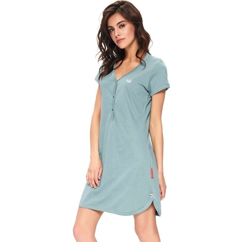 DN Nightwear Dámská bavlněná košile Lor mineral korunka 107498349