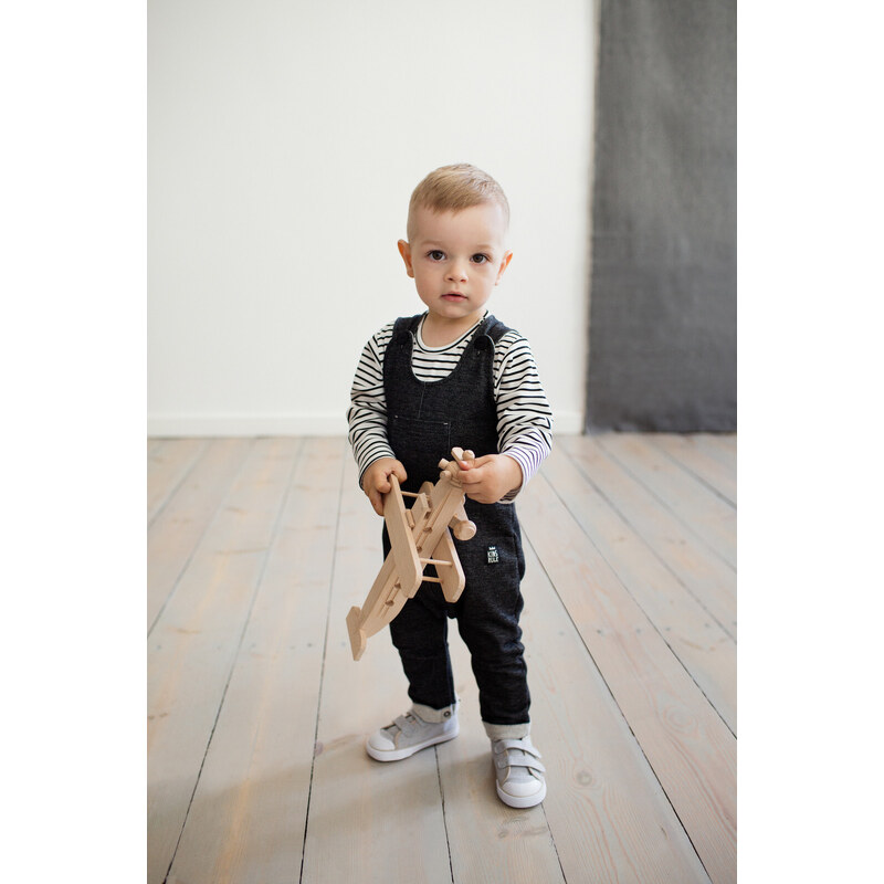 Dupačky Pinokio Happy Day Dungarees Black