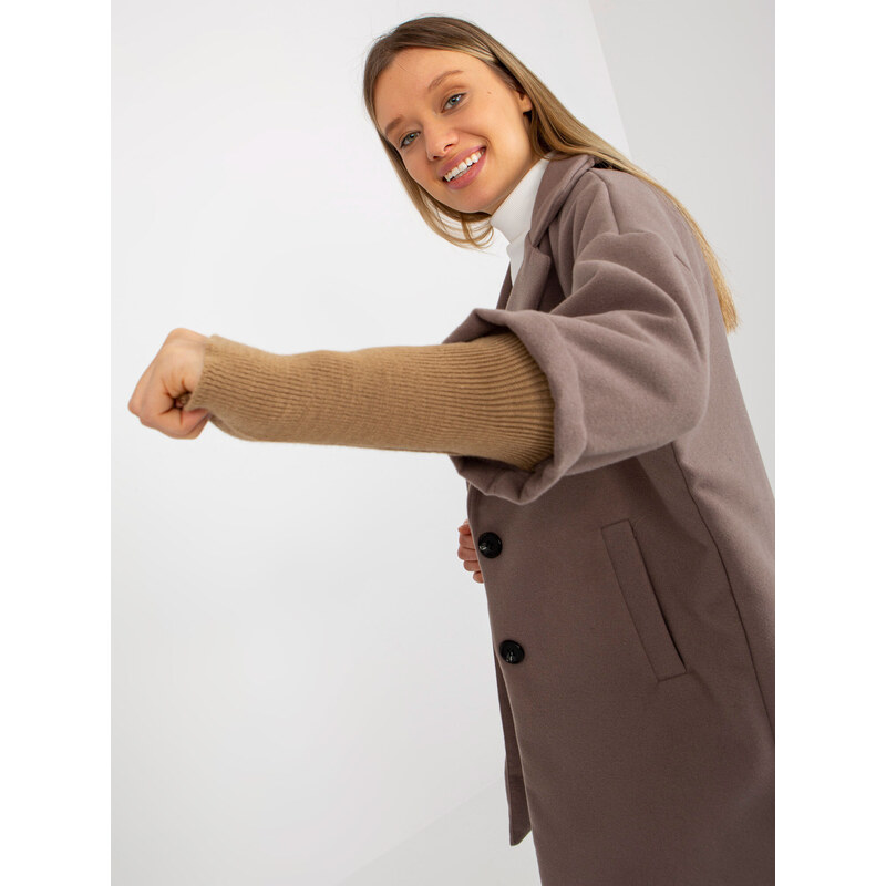 Dámský kabát TW CZ BI model 18309932 hnědá - FPrice