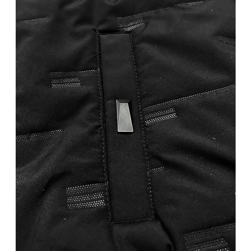 J.STYLE Černá pánská bunda s refiéfním vzorem (5M3116-392)