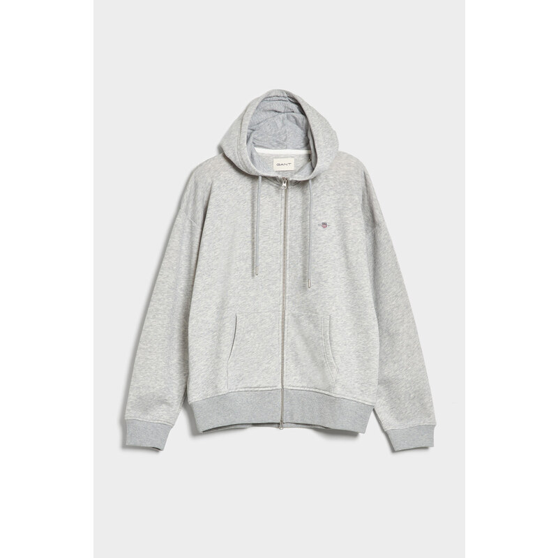 MIKINA GANT REL SHIELD ZIP HOODIE šedá XS