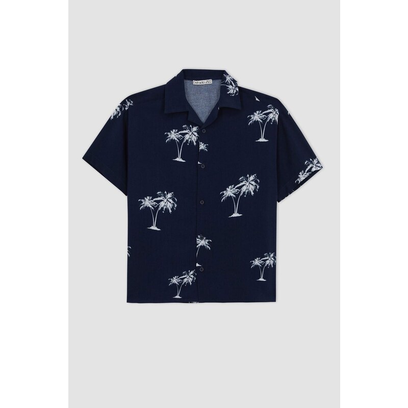 DEFACTO Boy Oversize Viscose Short Sleeve Shirt