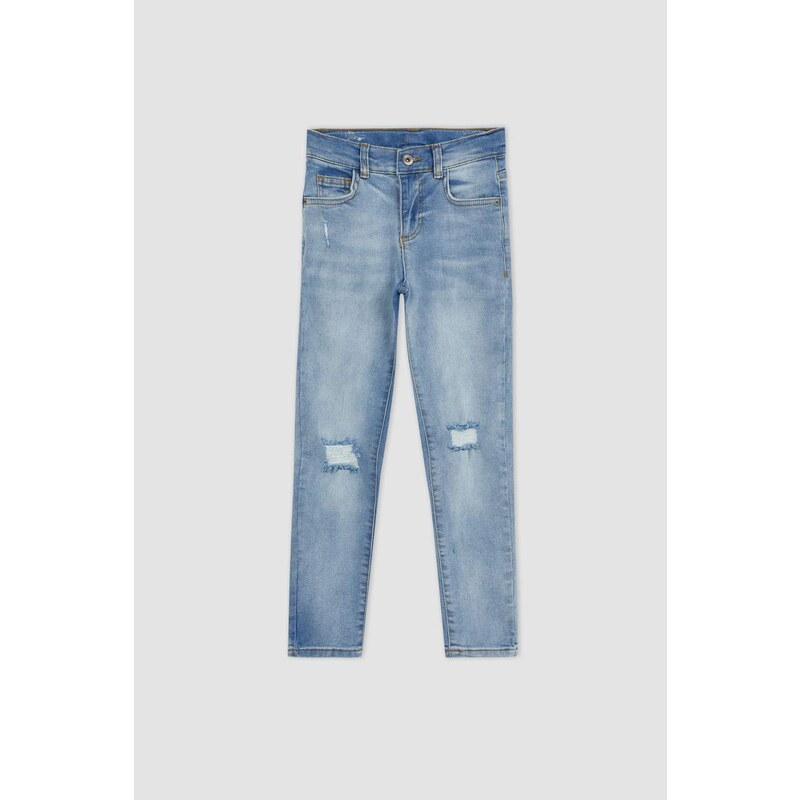 DEFACTO Boy Slim Fit Ripped Detailed Jean Trousers