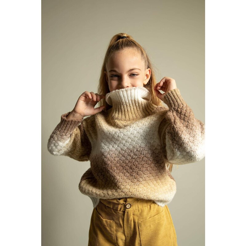 DEFACTO Girl Relax Fit Turtleneck Pullover