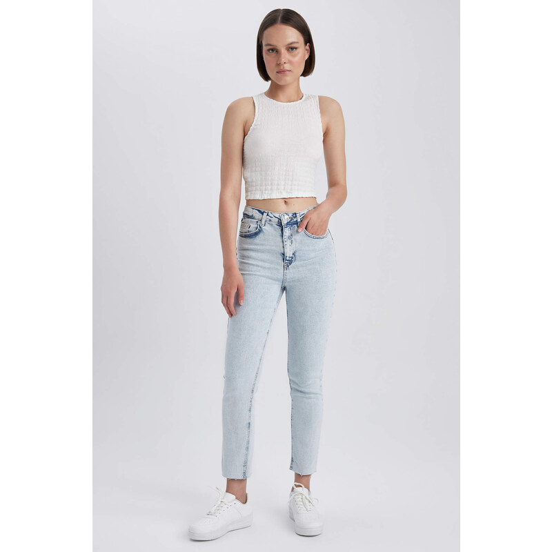 DEFACTO Cropped Hem Jean Ankle Length Trousers