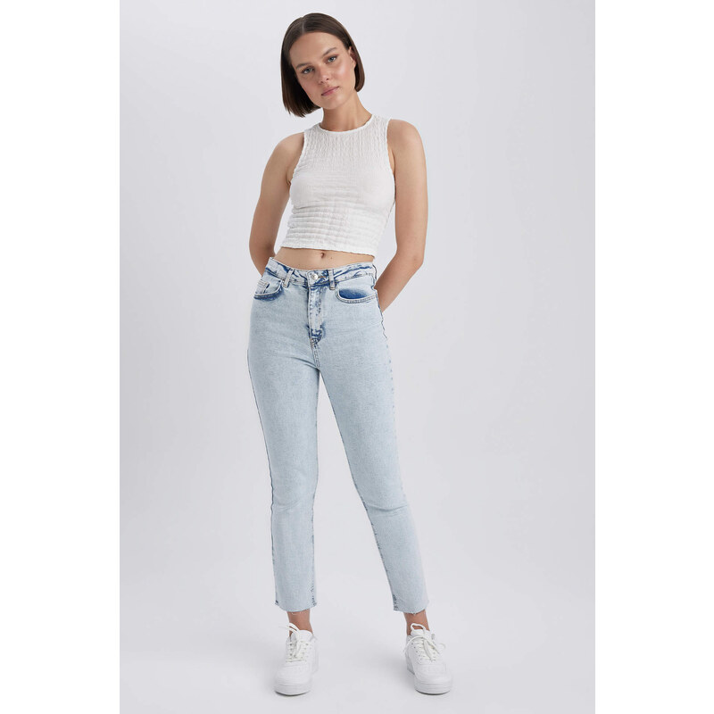 DEFACTO Cropped Hem Jean Ankle Length Trousers