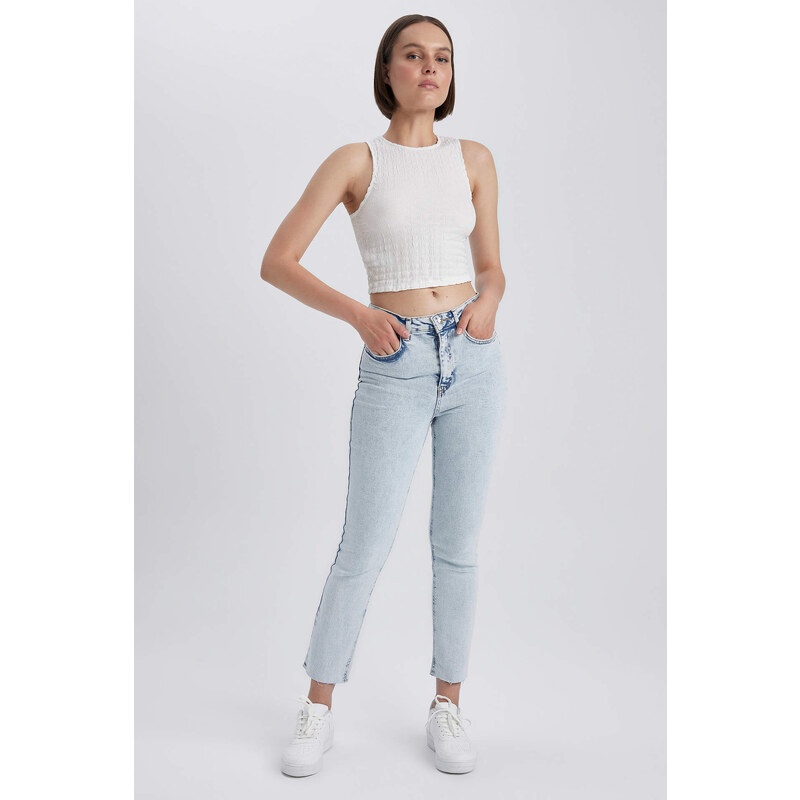 DEFACTO Cropped Hem Jean Ankle Length Trousers