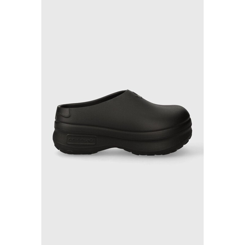 Pantofle adidas Originals Adifom Stan Smith dámské, černá barva, na platformě, IE4626