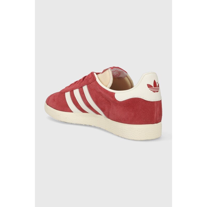 Semišové sneakers boty adidas Originals Gazelle červená barva, IG1062