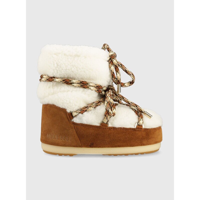 Sněhule Moon Boot Light Low Shearling hnědá barva