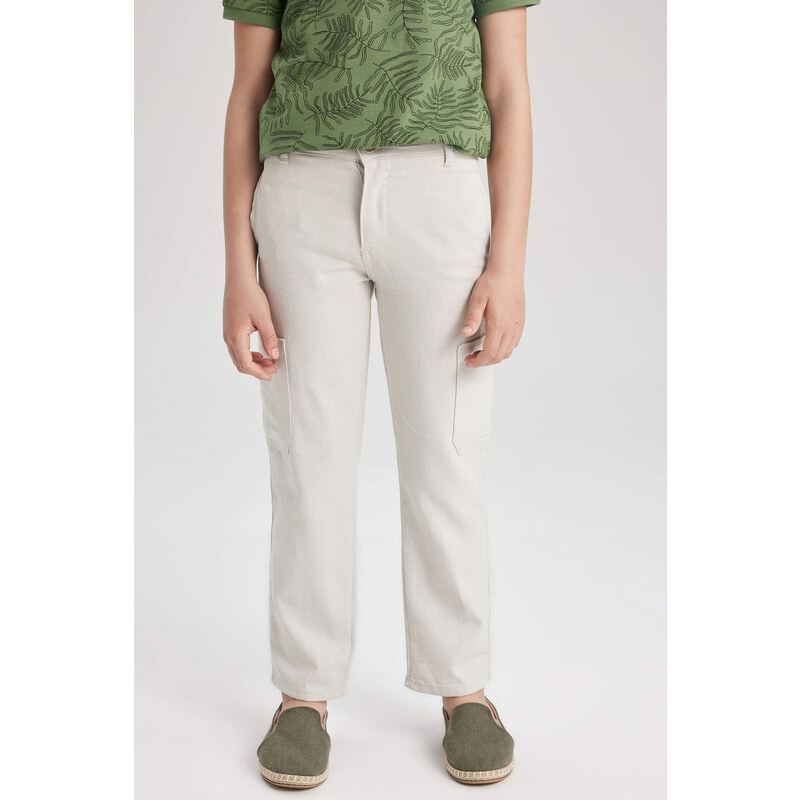 DEFACTO Regular Fit Linen Look Pants