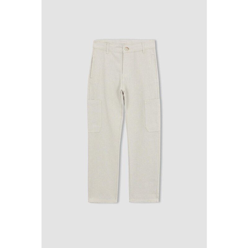 DEFACTO Regular Fit Linen Look Pants