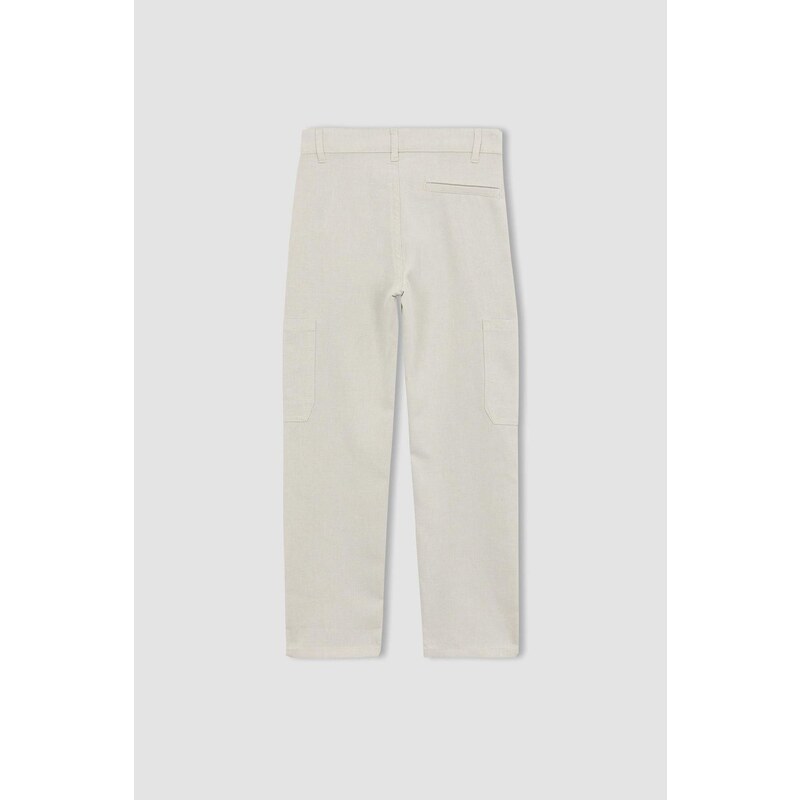 DEFACTO Regular Fit Linen Look Pants