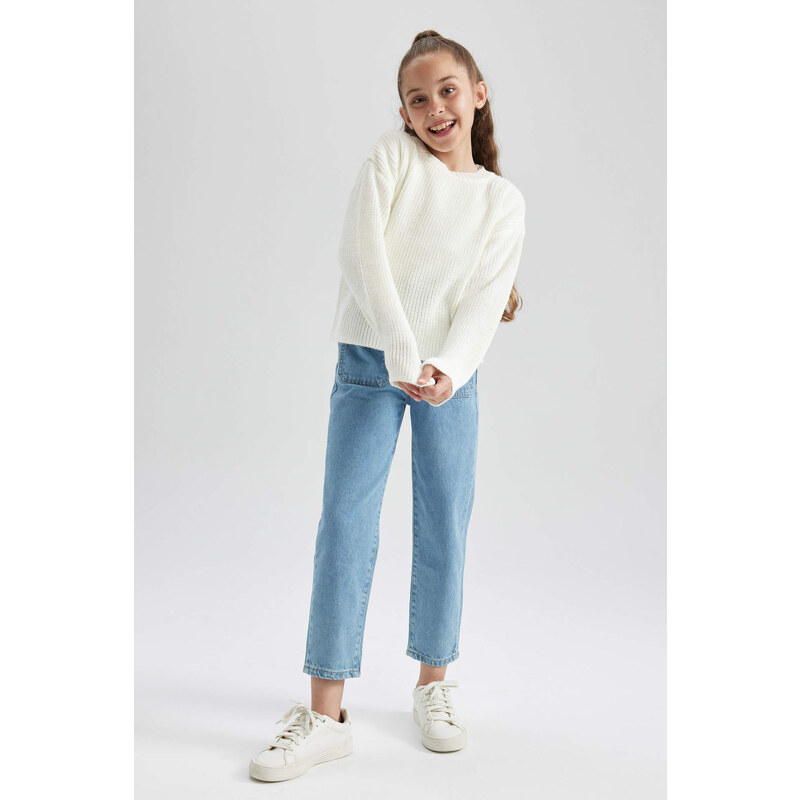 DEFACTO Girl Regular Fit Crew Neck Pullover