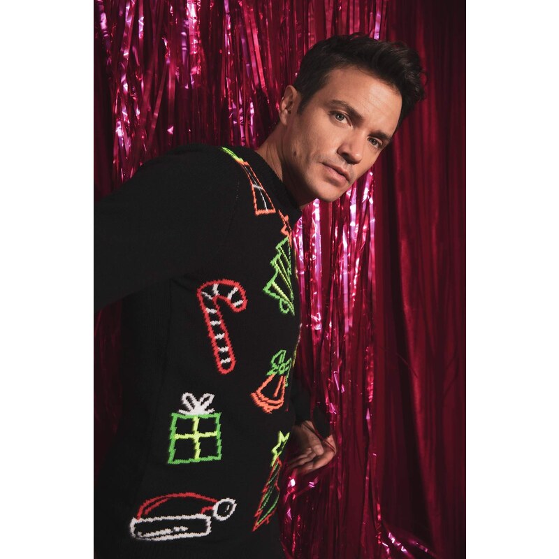 DEFACTO Christmas Themed Regular Fit Knitwear Sweater