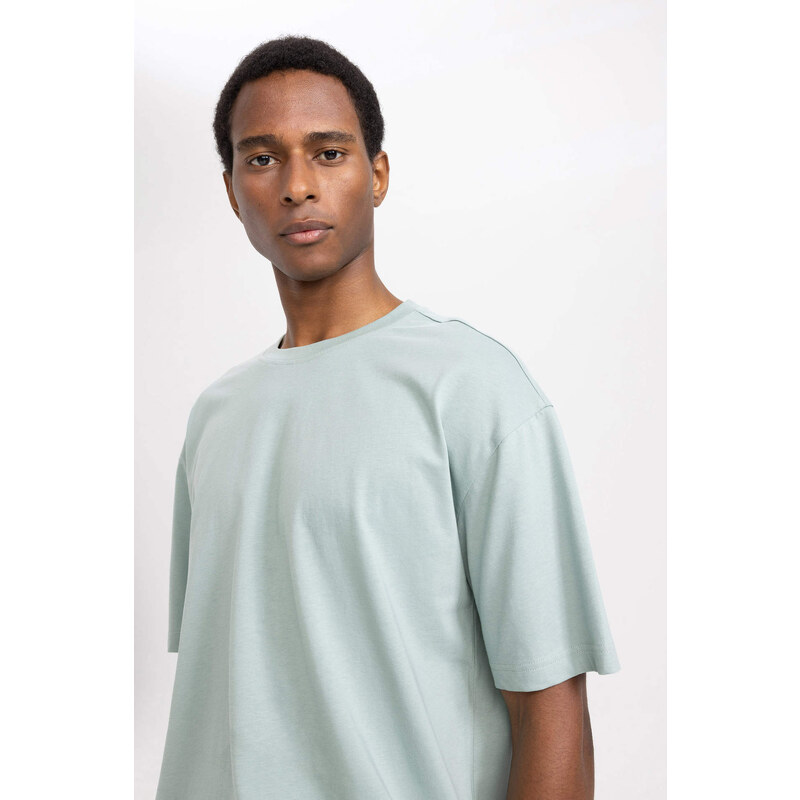 Defacto Fit Oversize Fit Crew Neck Printed T-Shirt