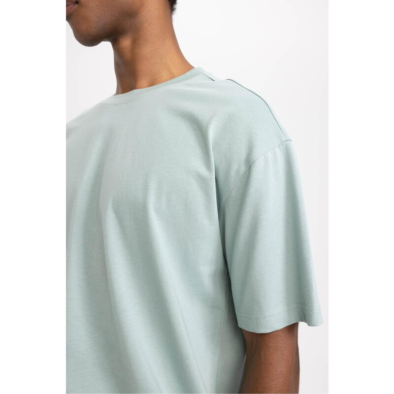 Defacto Fit Oversize Fit Crew Neck Printed T-Shirt