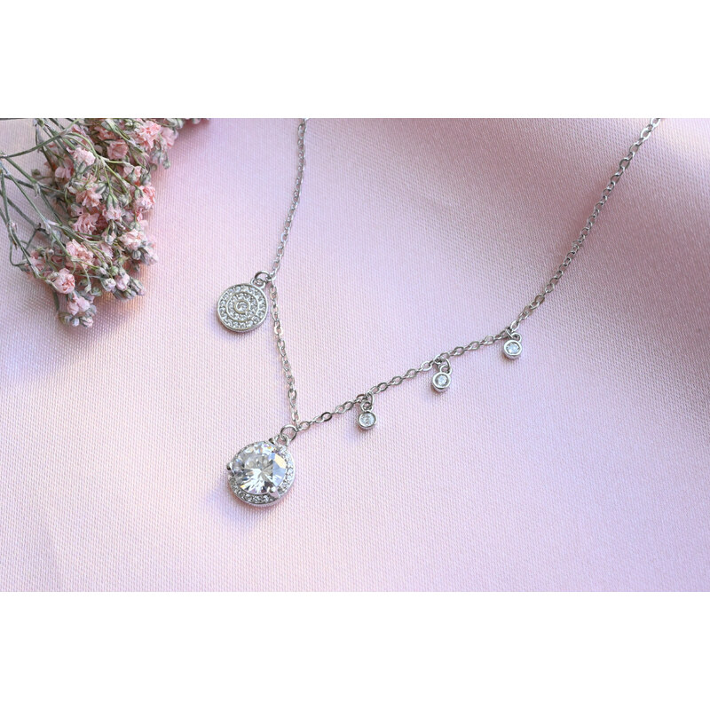 Stříbrný náhrdelník s ozdobami - Meucci SN103