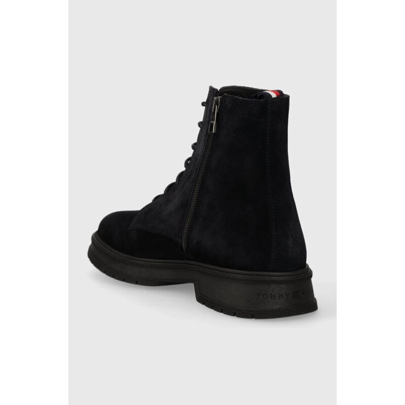 Semišové boty Tommy Hilfiger CORE SUEDE BOOT pánské, tmavomodrá barva, FM0FM04674