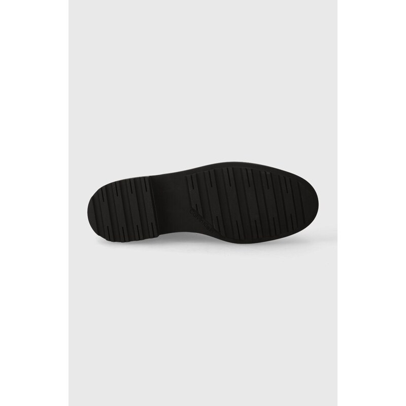 Boty s gumou Calvin Klein CLEAT CHELSEA BOOT - EPI MN MX dámské, černá barva, na plochém podpatku, HW0HW01699