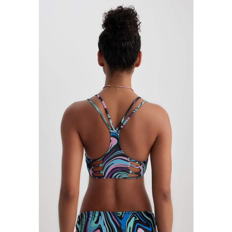 DEFACTO Regular Fit Tie Dye Bikini Top