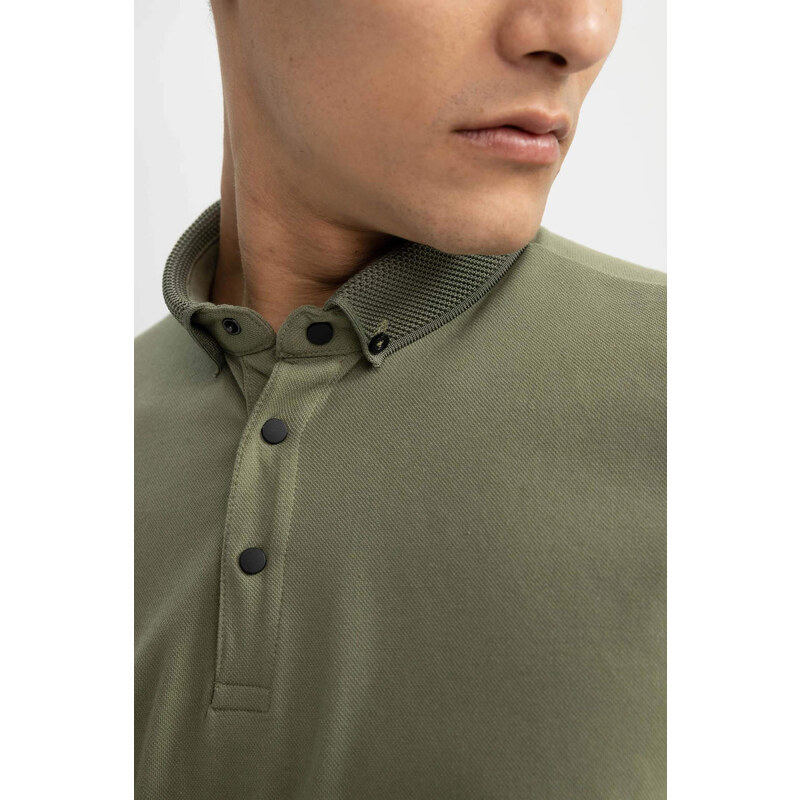 DEFACTO Slim Fit Polo Neck Short Sleeve T-Shirt