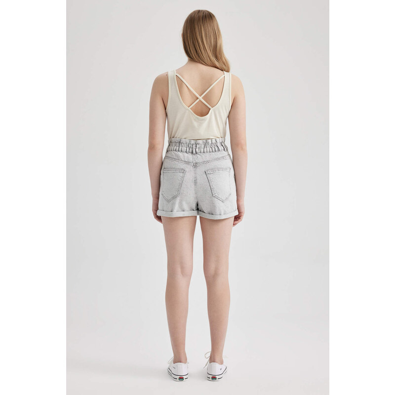 DEFACTO Paperbag Fit High waist Folded Leg Short