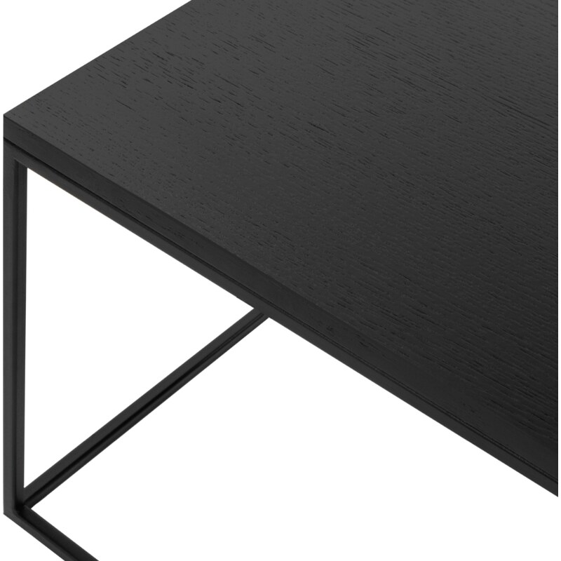 noo.ma Černý dubový konferenční stolek Kafibor 100 x 50 cm