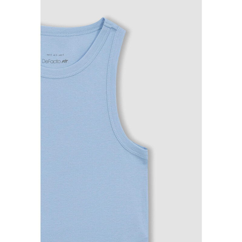 DEFACTO Crop Top Ribana Crew Neck Sleeveless Undershirt