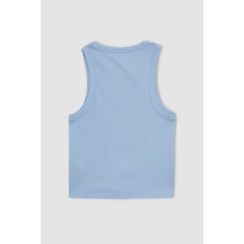 DEFACTO Crop Top Ribana Crew Neck Sleeveless Undershirt