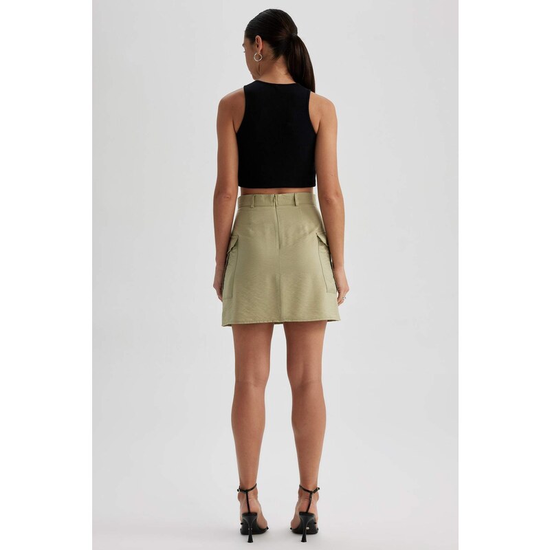 DEFACTO A Cut Twill Normal Waist Mini Skirt